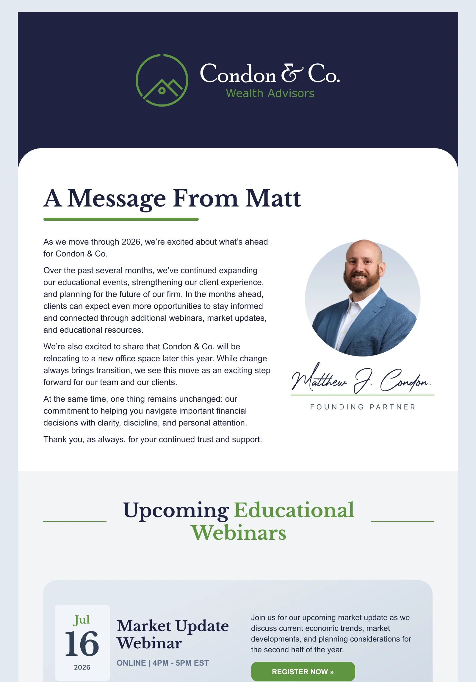 Quarterly Update · Email