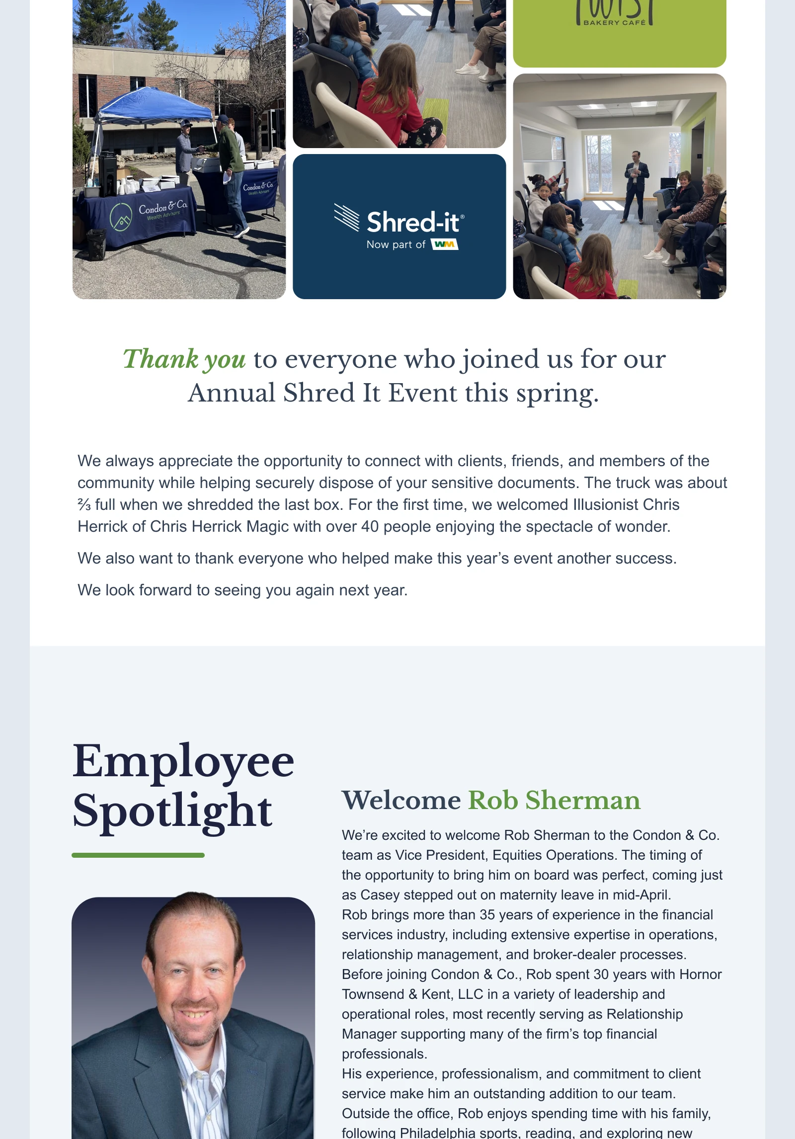Quarterly Update · Email